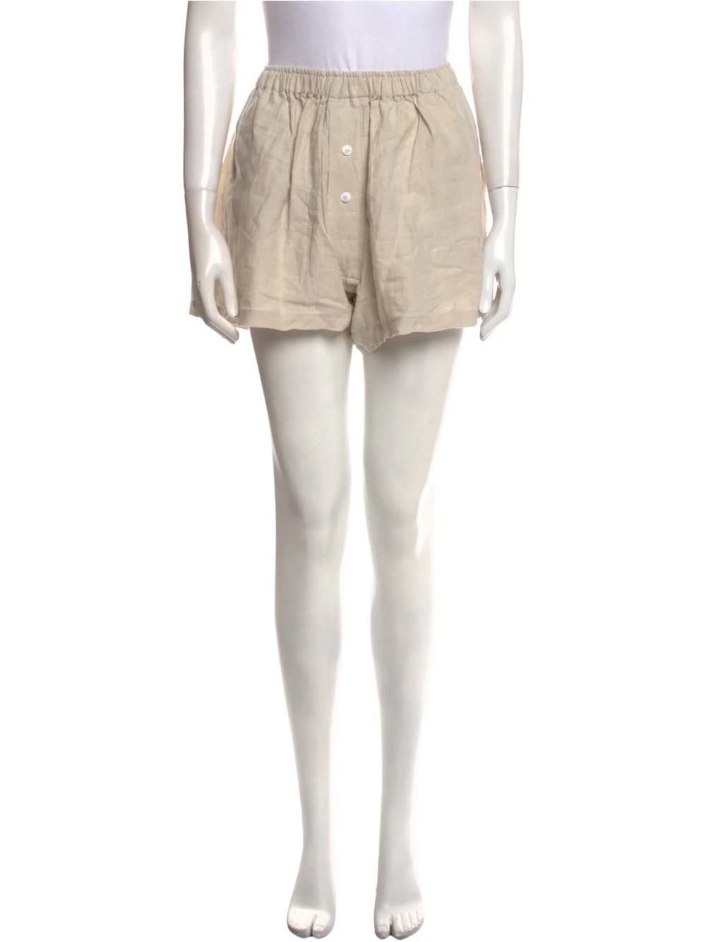 Deiji Studios linen shorts in pale pink EUC